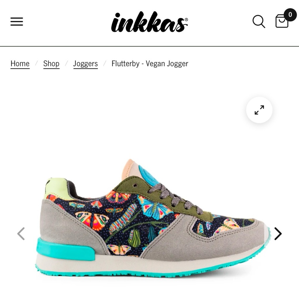 Inkkas Gray Sneakers with Vibrant Floral Accents